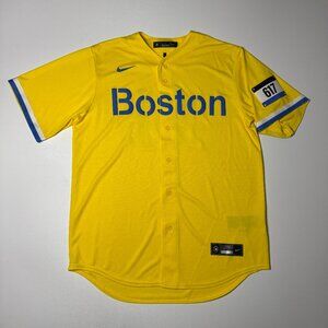 Nike Boston Red Sox Jersey #11 Mens Medium Yellow MLB Baseball City Connect 617